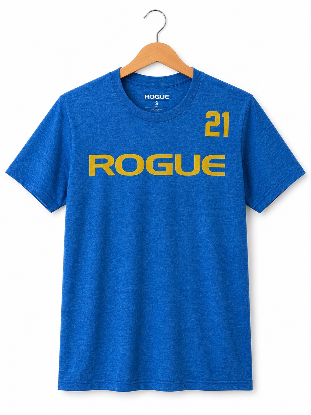 Rogue Blue Short Sleeve Tee with Gold Logo